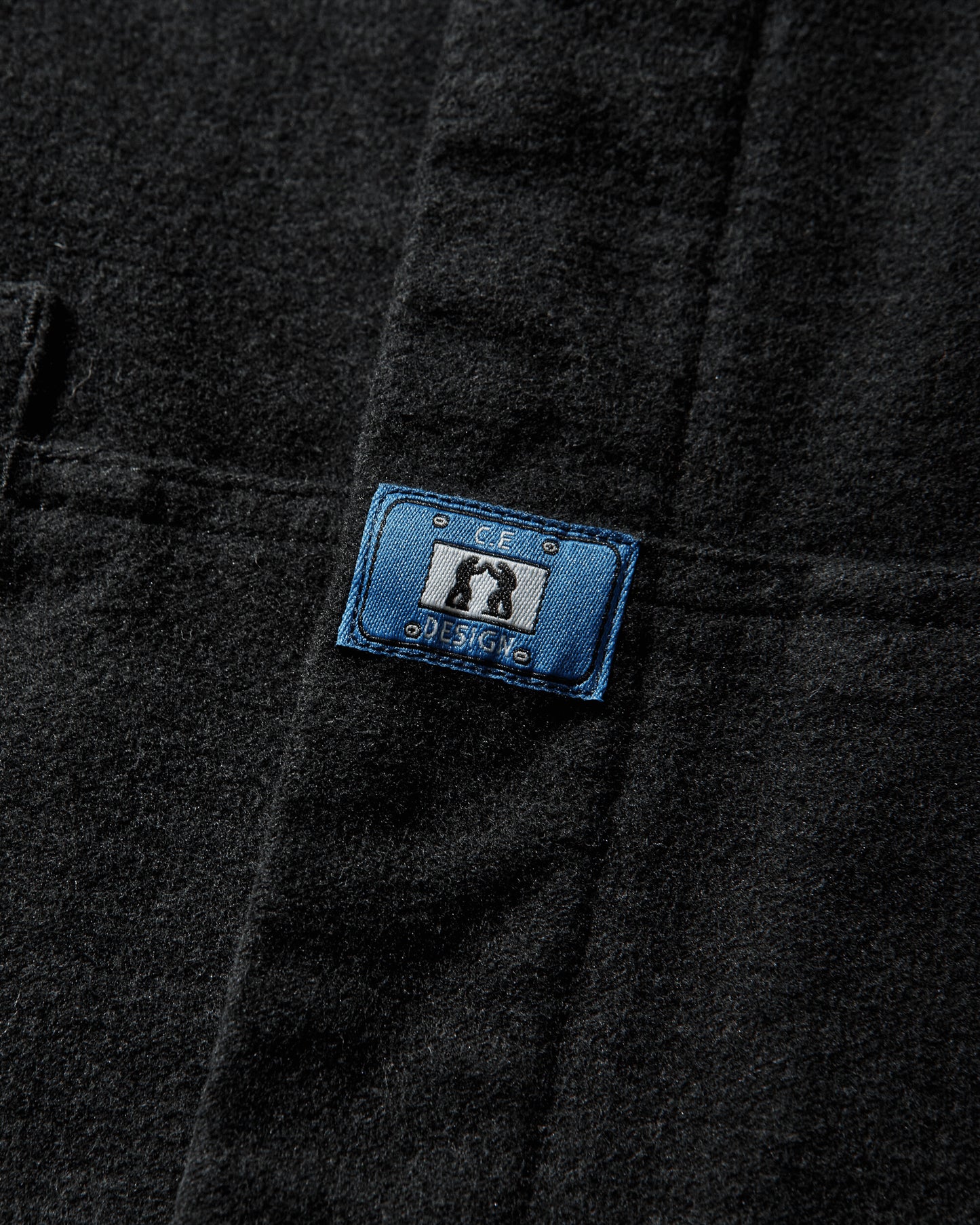 Cav Empt Brushed Cotton Design Big Shirt Black Shirts Longsleeve Shirt CES29SH01 BLACK