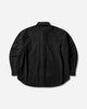Cav Empt Brushed Cotton Design Big Shirt Black Shirts Longsleeve Shirt CES29SH01 BLACK
