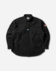 Cav Empt Brushed Cotton Design Big Shirt Black Shirts Longsleeve Shirt CES29SH01 BLACK