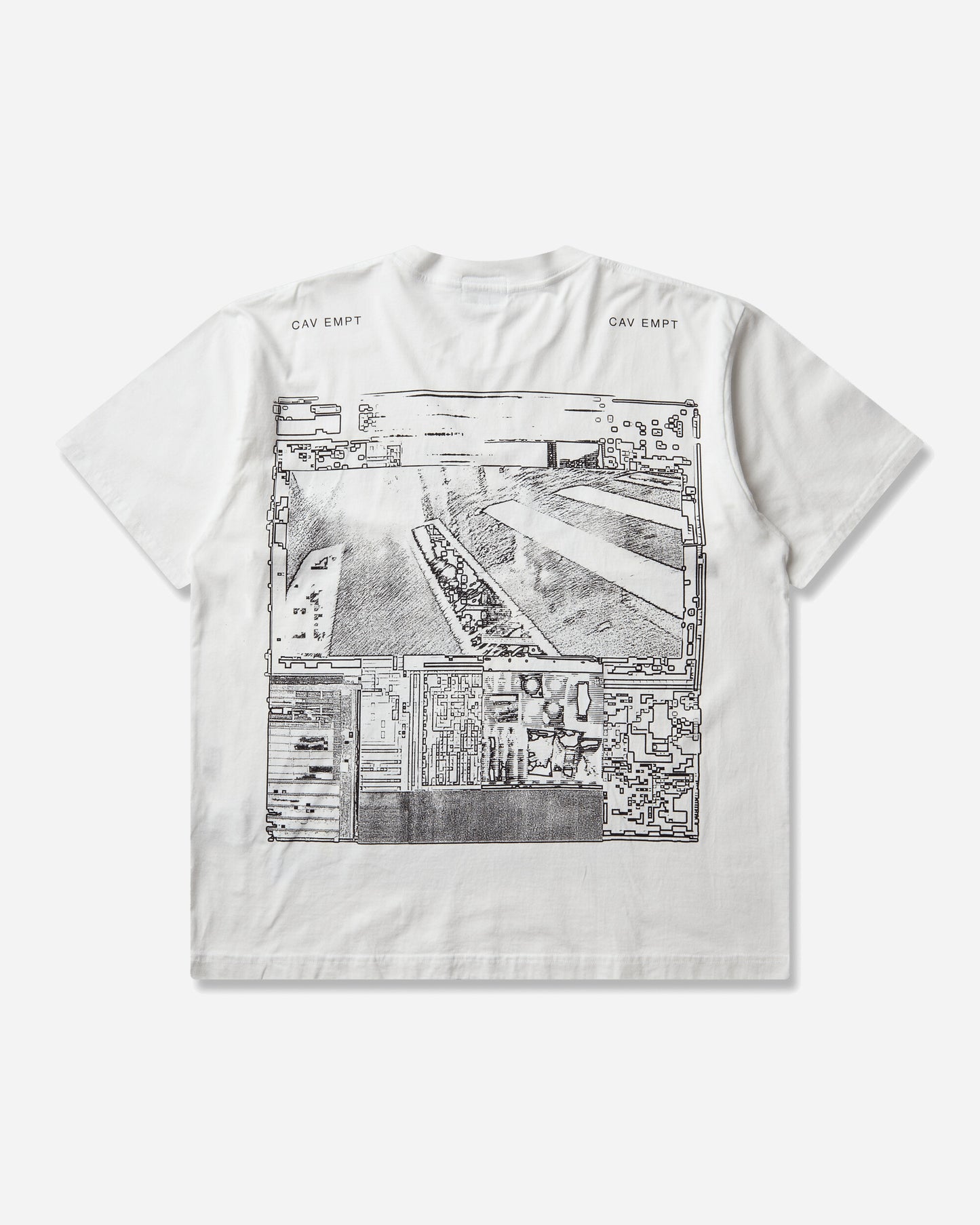 Cav Empt Md Crossed Wires Big T White T-Shirts Shortsleeve CES30T25 WHITE