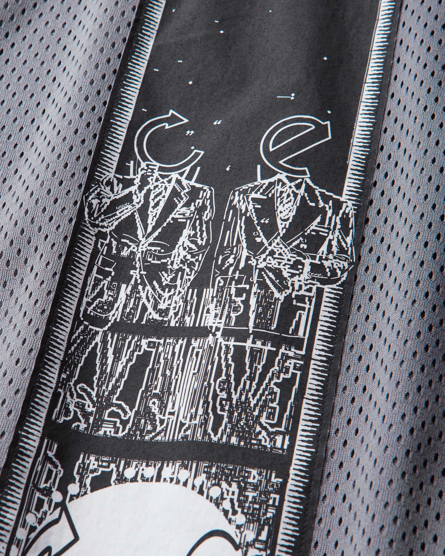 Cav Empt Md Temporal Distortion Mesh Ss Top Navy Navy T-Shirts Shortsleeve CES30CS23 NAVY