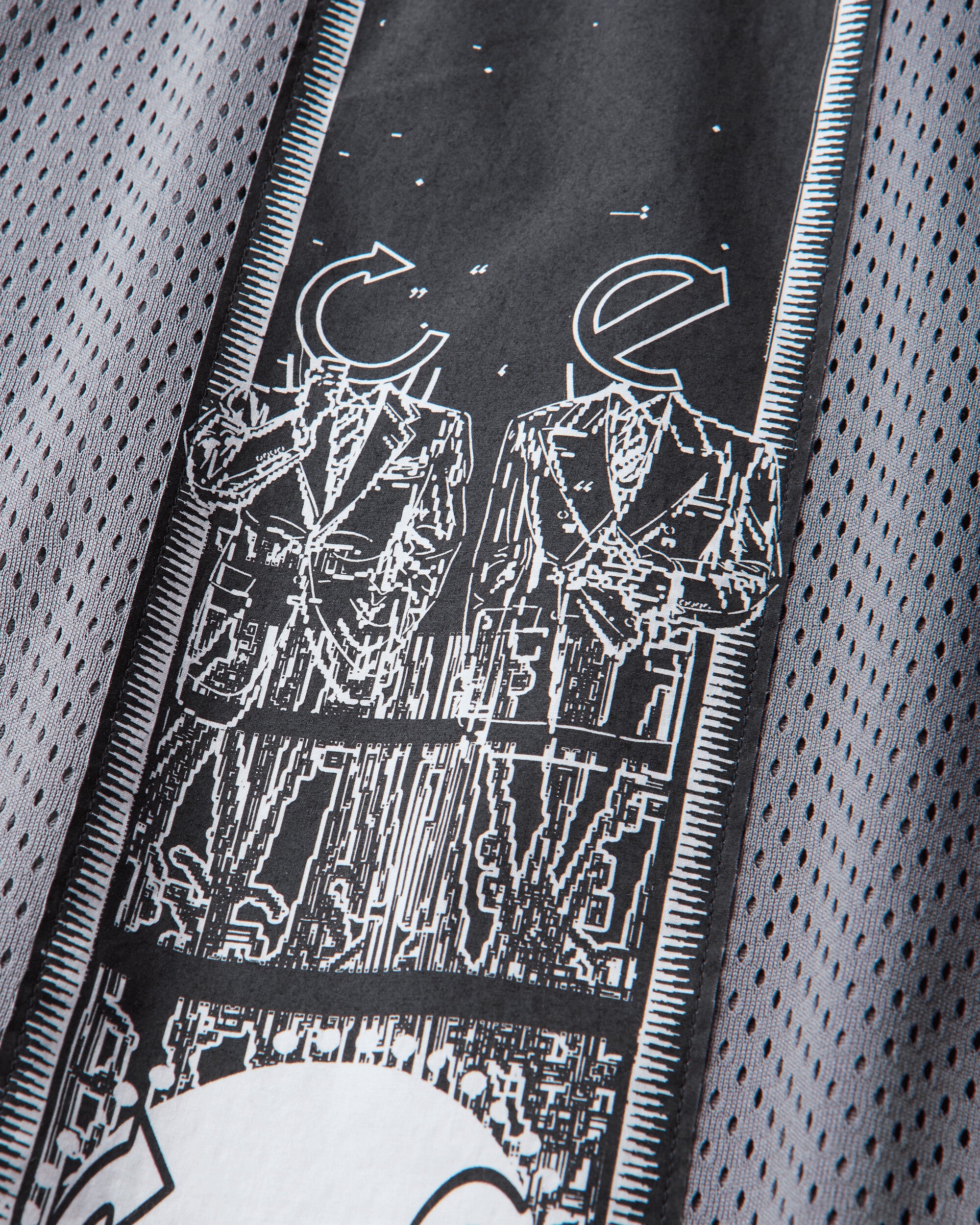 Cav Empt Md Temporal Distortion Mesh Ss Top Navy Navy T-Shirts Shortsleeve CES30CS23 NAVY