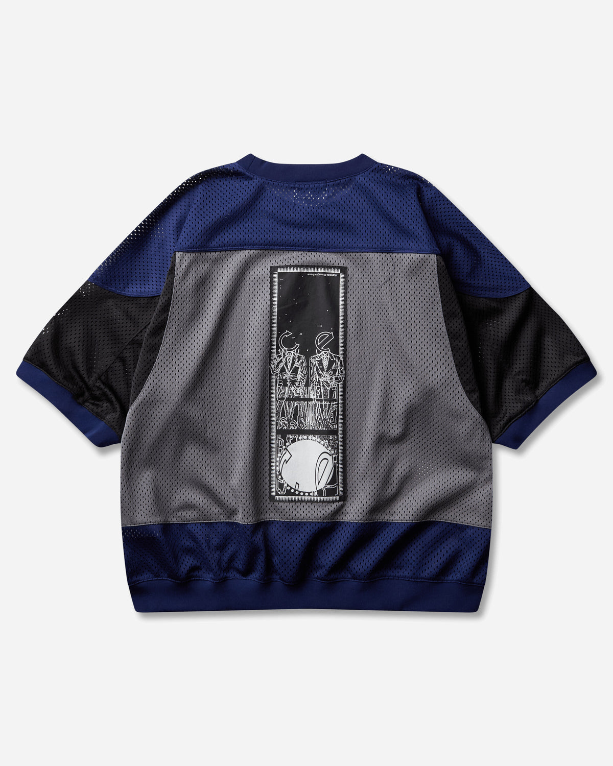Cav Empt Md Temporal Distortion Mesh Ss Top Navy Navy T-Shirts Shortsleeve CES30CS23 NAVY