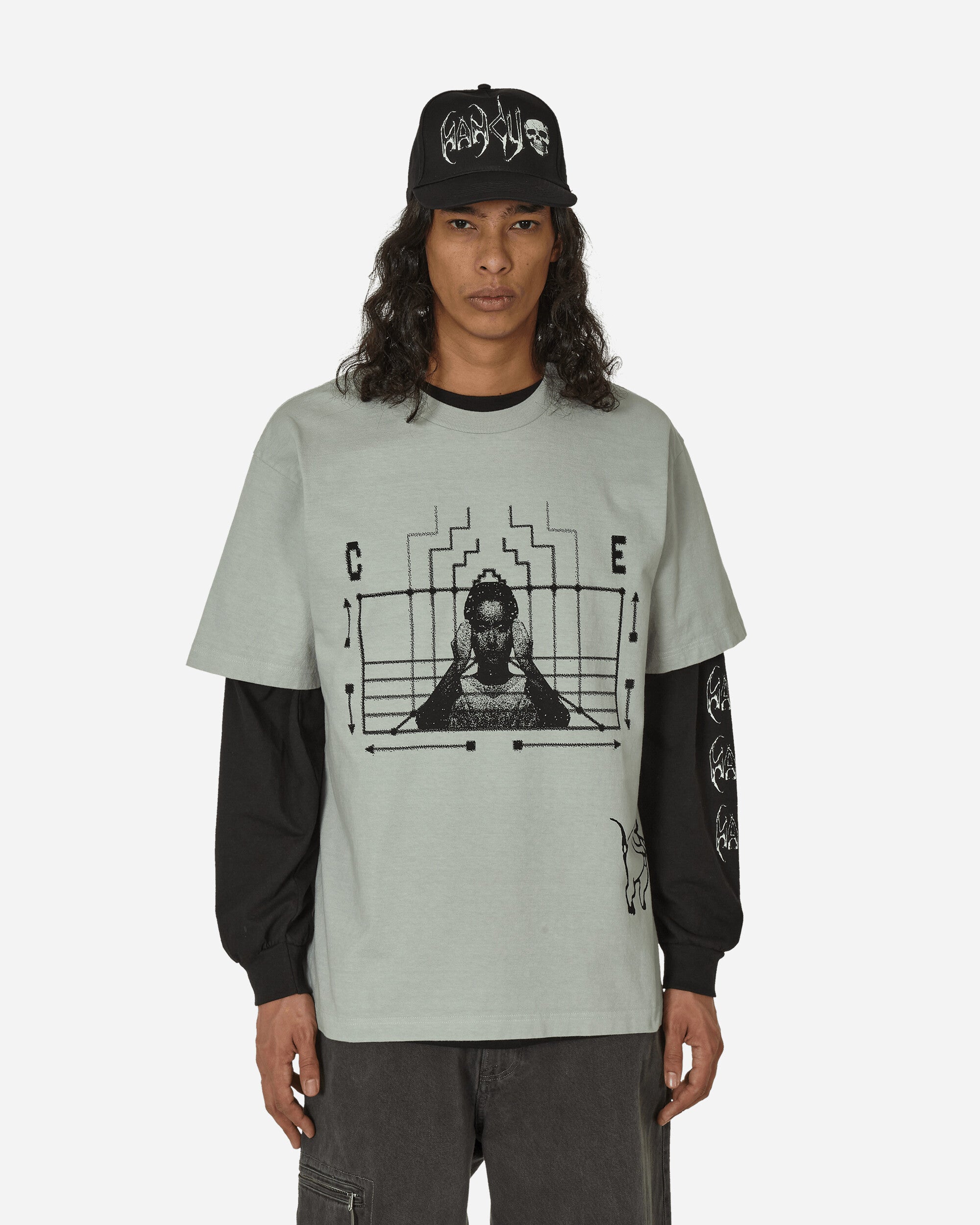 Cav Empt Overdye Cause And Effect T Shirt Grey Slam Jam