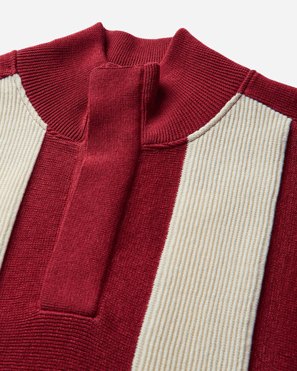 Cav Empt Half Button Up Short Sleeve Knit Red Knitwears Sweaters CES30KN06 RED