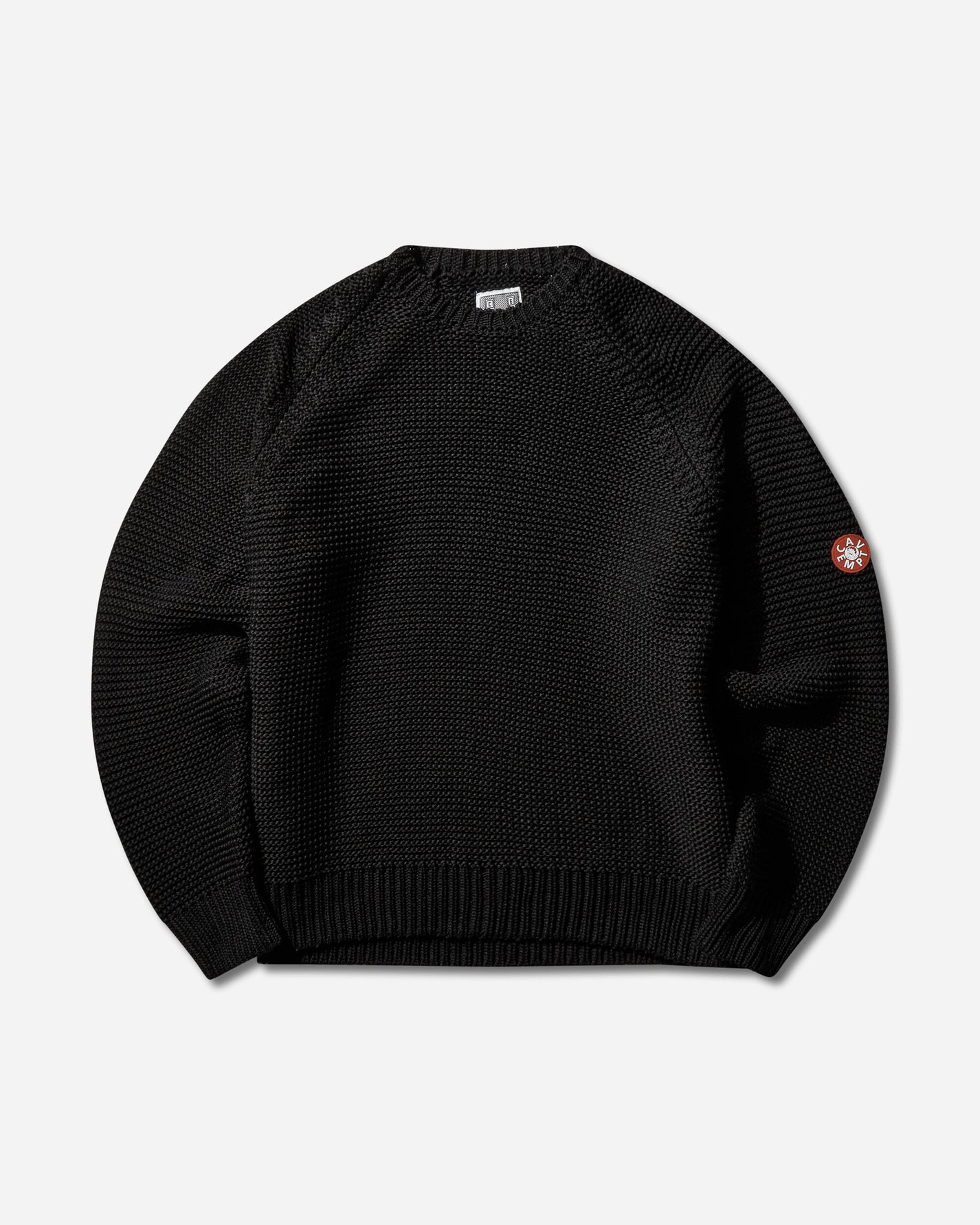 Cav Empt Raglan Sleeve Cotton Knit Black Black Knitwears Sweaters CES28KN04 BLACK