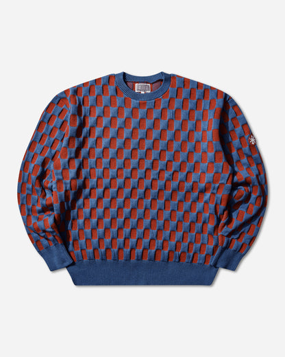 Cav Empt Rectangular Block Knit Blue Knitwears Sweaters CES29KN01 BLUE