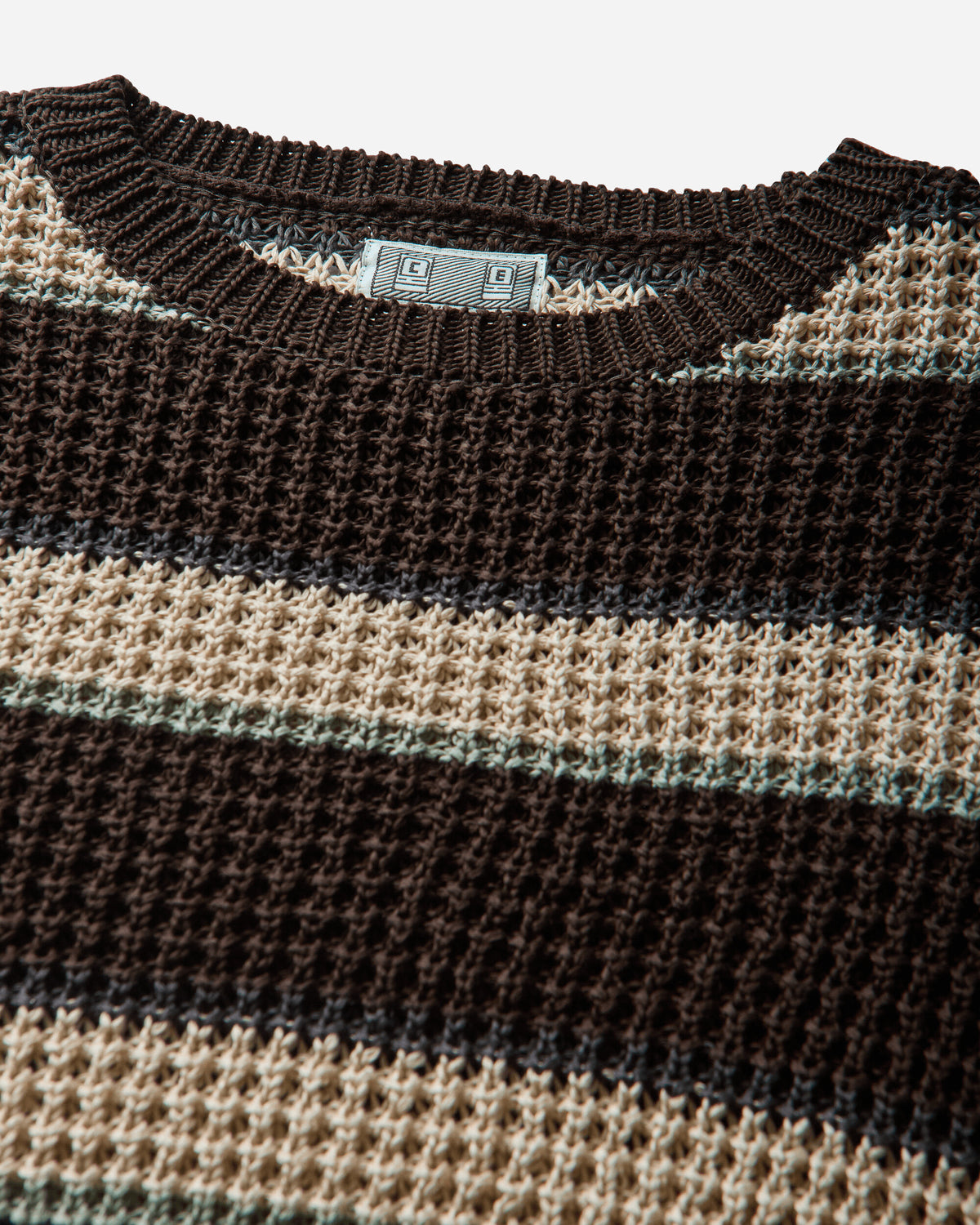 Cav Empt Stripe Loose Waffle Knit Brown Knitwears Sweaters CES30KN01 BROWN
