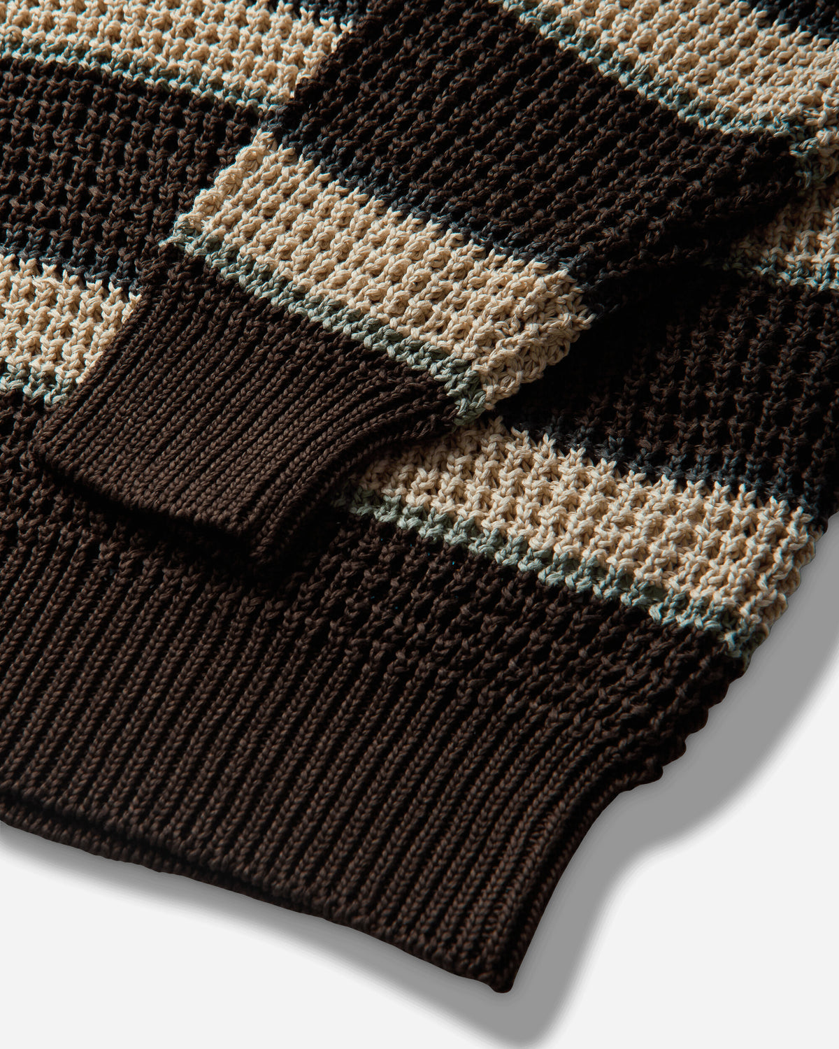 Cav Empt Stripe Loose Waffle Knit Brown Knitwears Sweaters CES30KN01 BROWN