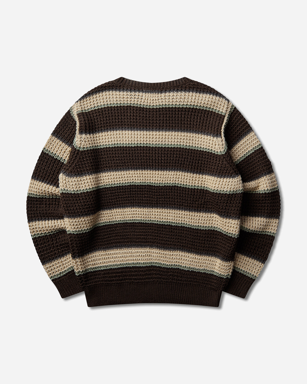 Cav Empt Stripe Loose Waffle Knit Brown Knitwears Sweaters CES30KN01 BROWN