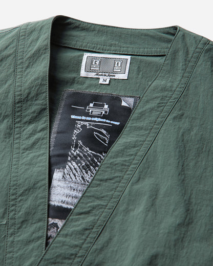 Cav Empt Nylon Cardigan Green Sweatshirts Track Tops CES30JK20 GREEN