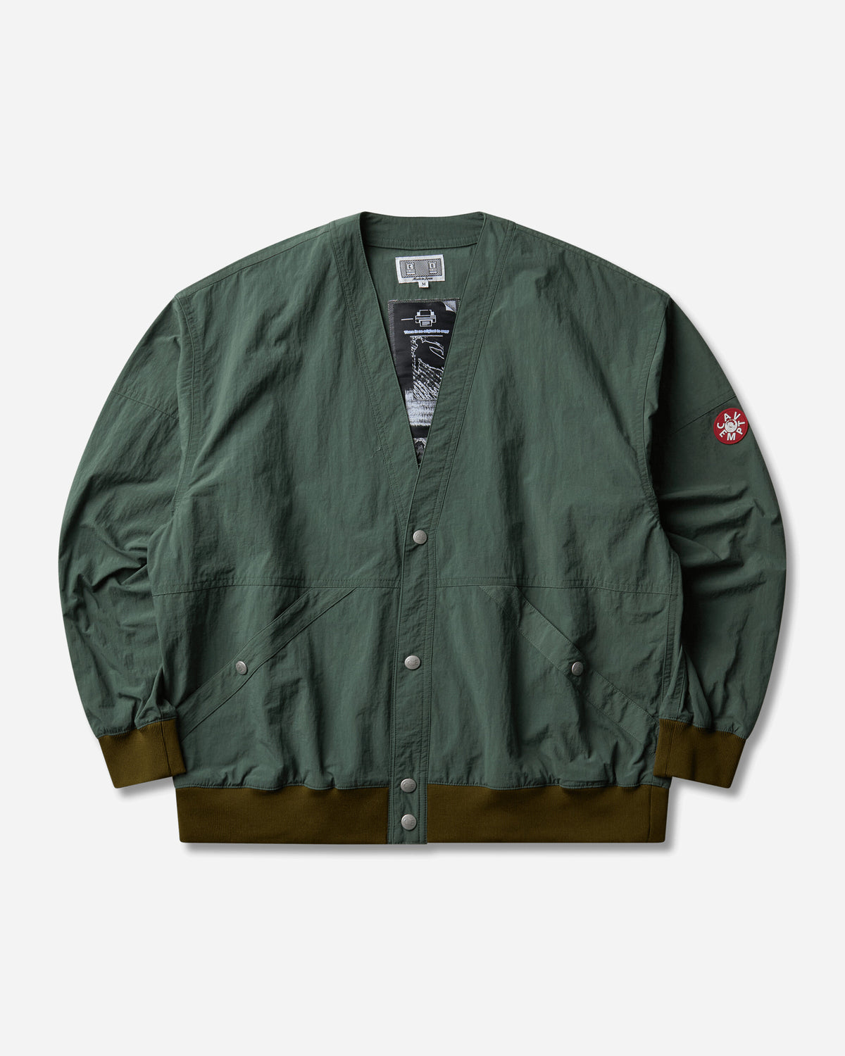 Cav Empt Nylon Cardigan Green Sweatshirts Track Tops CES30JK20 GREEN