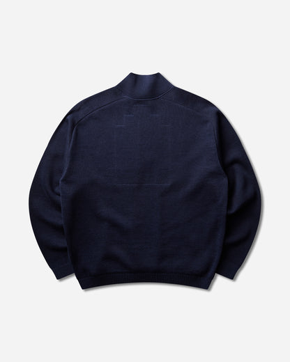 Cav Empt Half Button Up Knit Navy Knitwears Turtleneck CES30KN05 NAVY