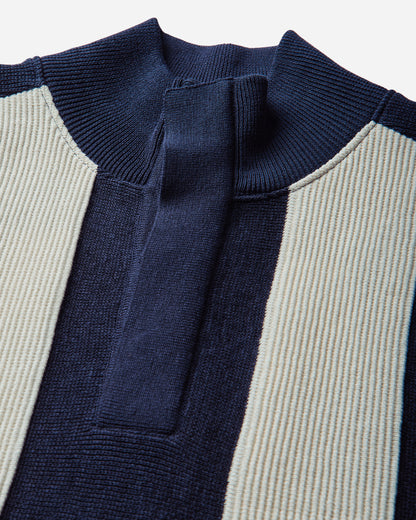 Cav Empt Half Button Up Knit Navy Knitwears Turtleneck CES30KN05 NAVY