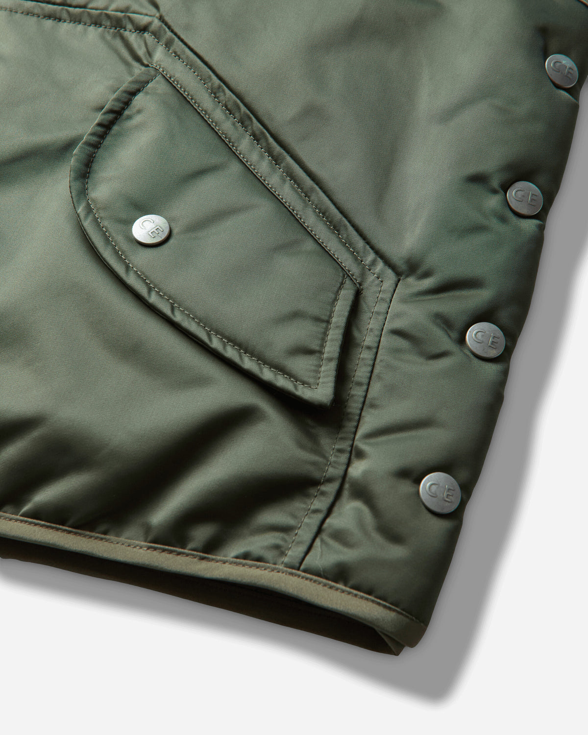 Cav Empt Nylon Flight Vest Green Coats and Jackets Vests CES30JK25 GREEN