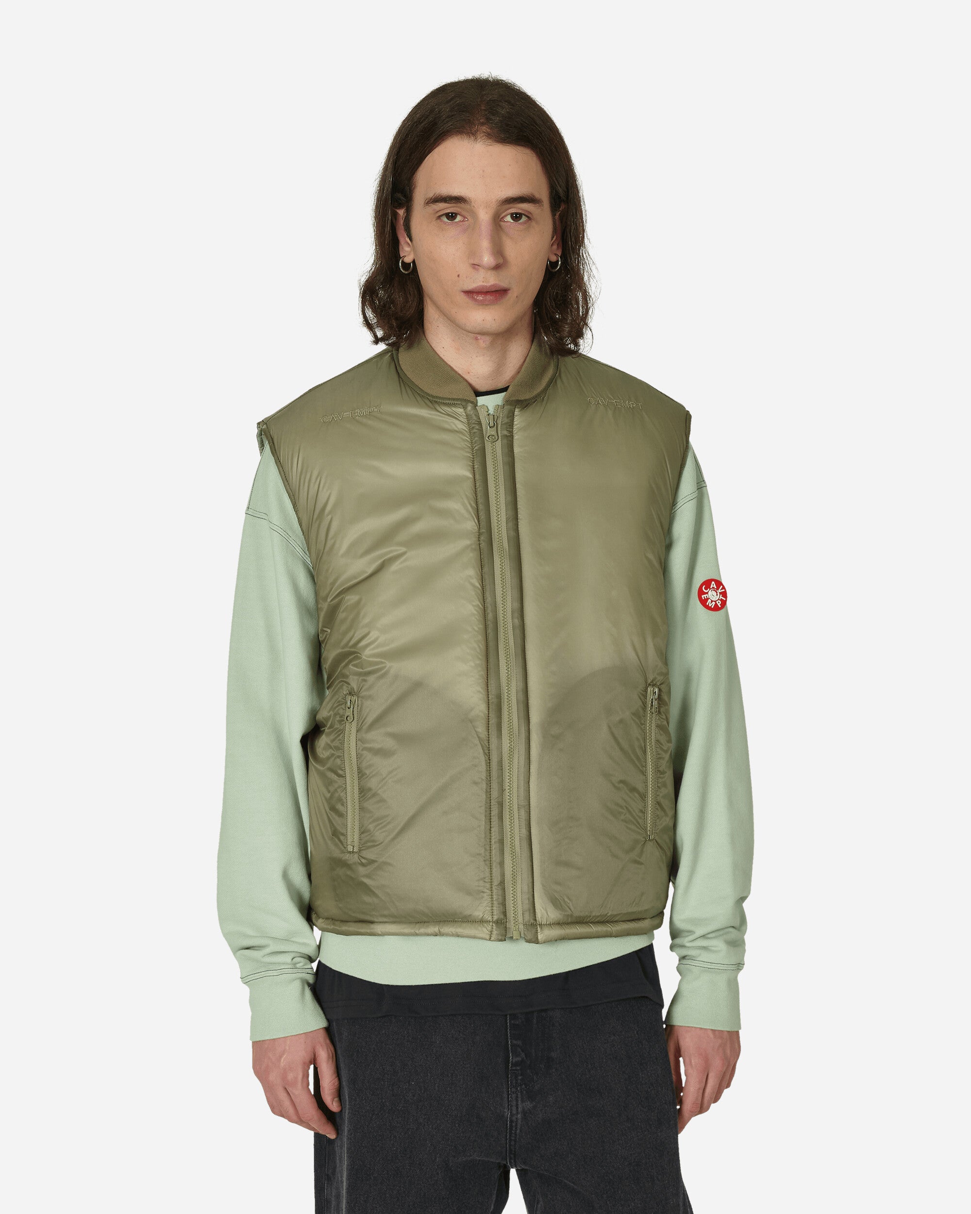 Cav Empt Warm Puff Vest Green Slam Jam Official Store