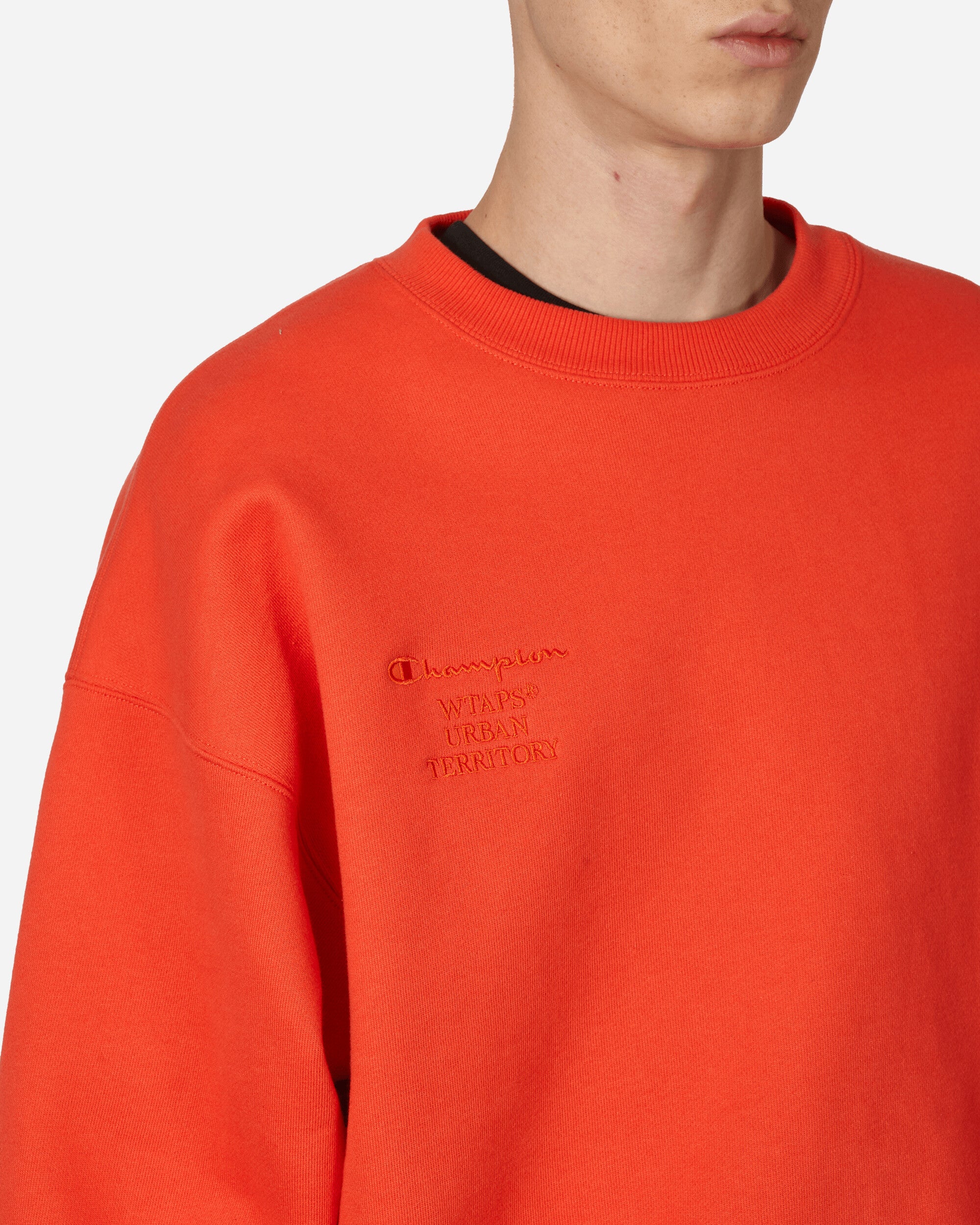 Champion Crewneck Sweatshirt Orange Sweatshirts Crewneck C8-Z018 840