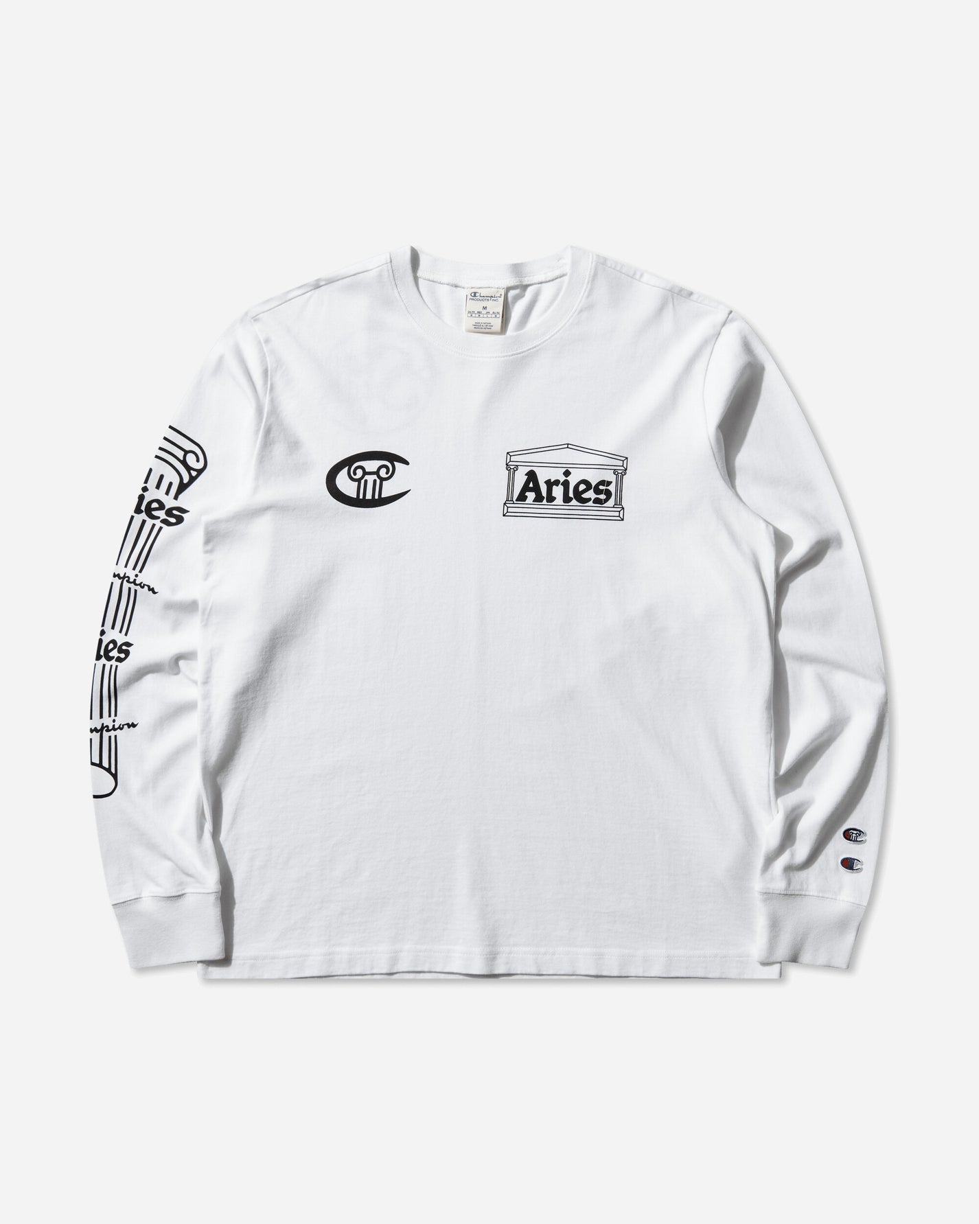 Champion Ls Tee Wht T-Shirts Longsleeve 223588 WW001
