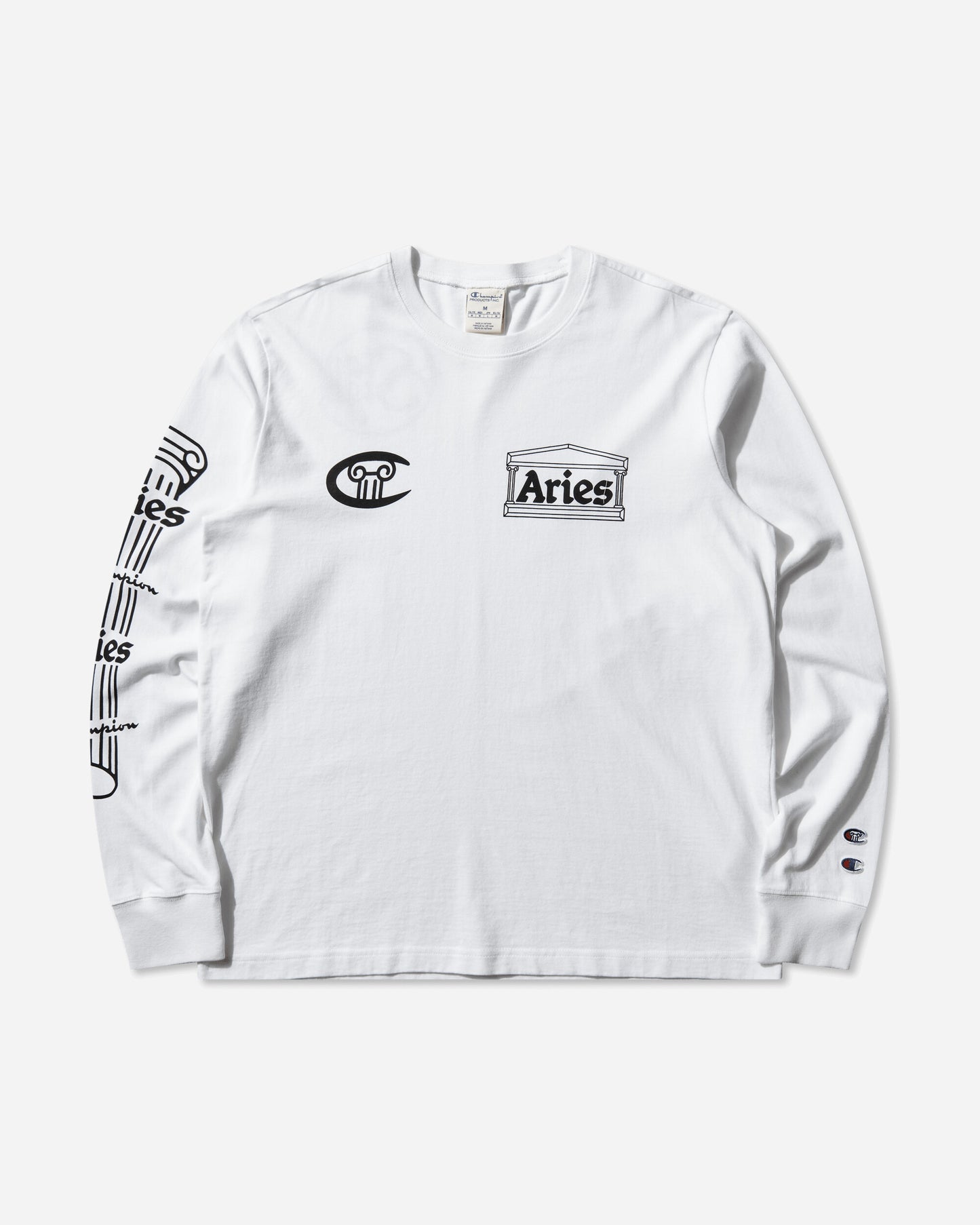 Champion Ls Tee Wht T-Shirts Longsleeve 223588 WW001
