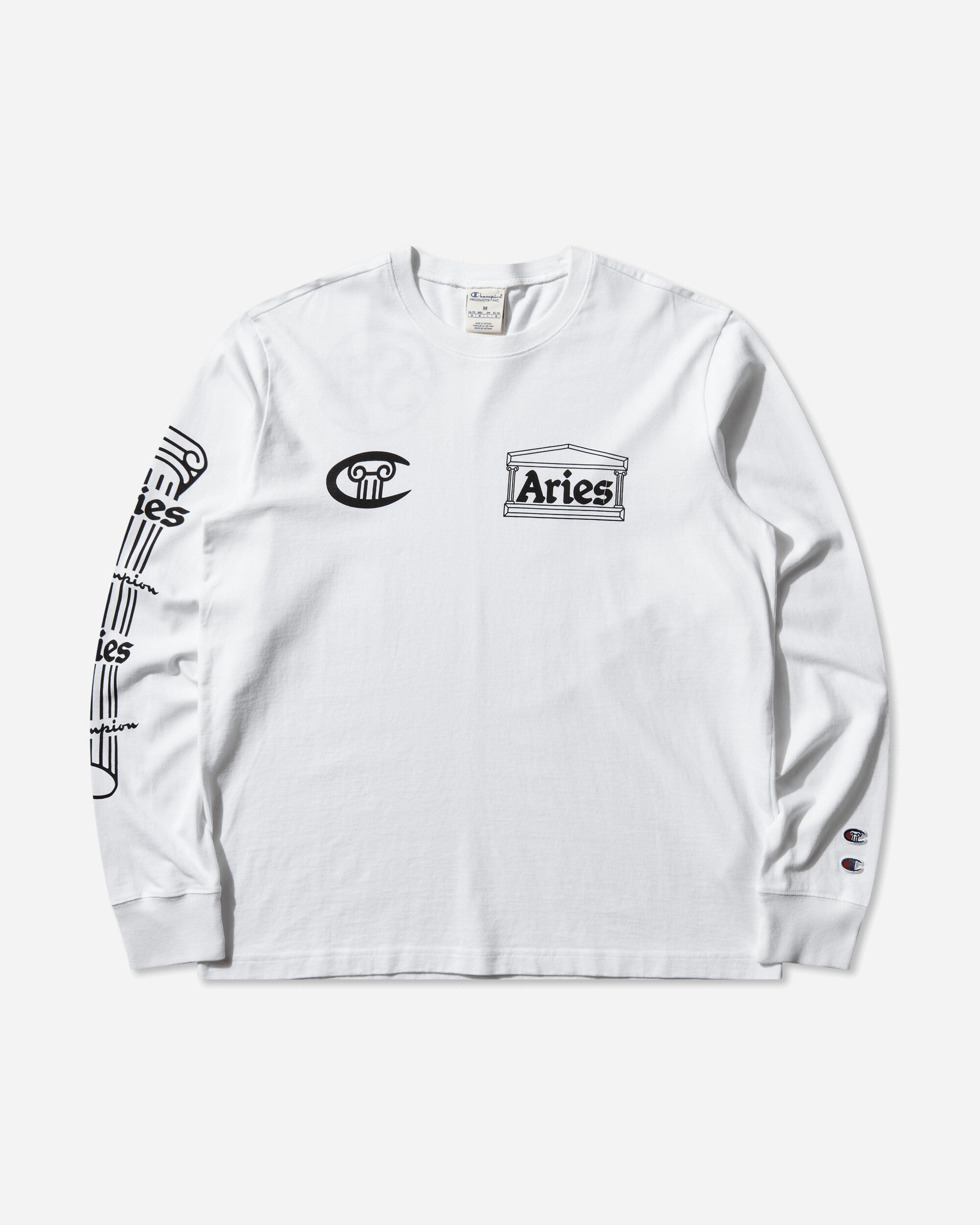Champion Ls Tee Wht T-Shirts Longsleeve 223588 WW001