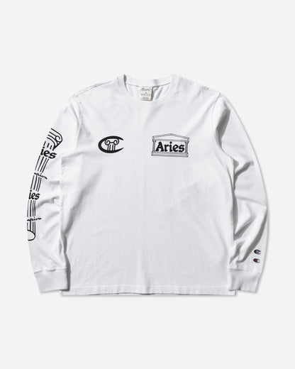 Champion Ls Tee Wht T-Shirts Longsleeve 223588 WW001