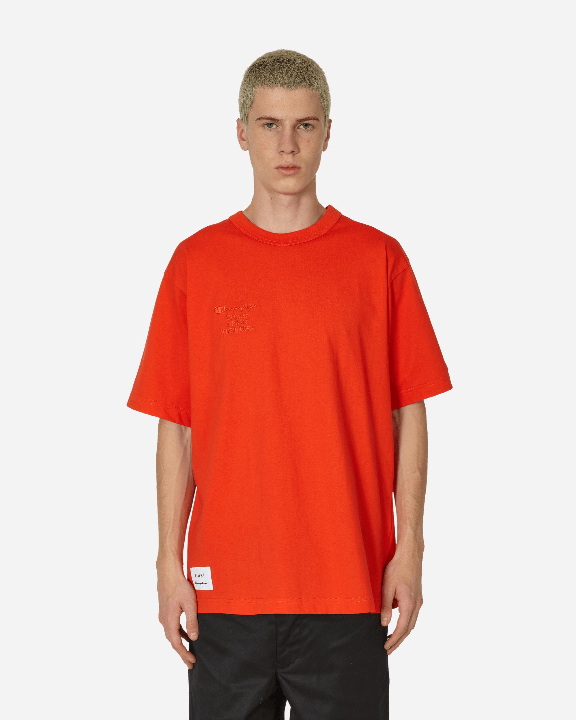 WTAPS Academy Crewneck T-Shirt Orange