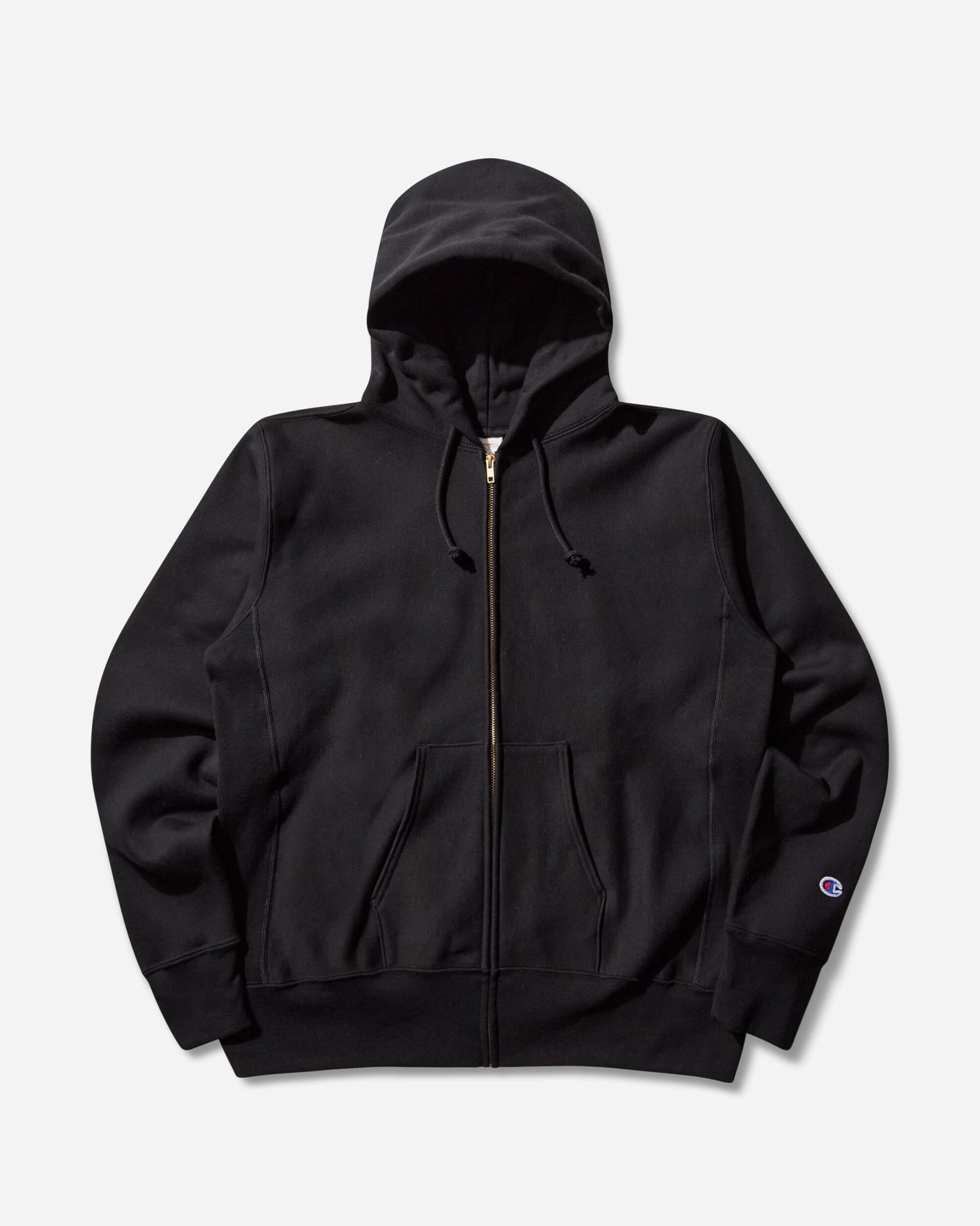 Champion Full Zip Hoodie Sweatshirt Black Sweatshirts Zip-Ups 221583 X090