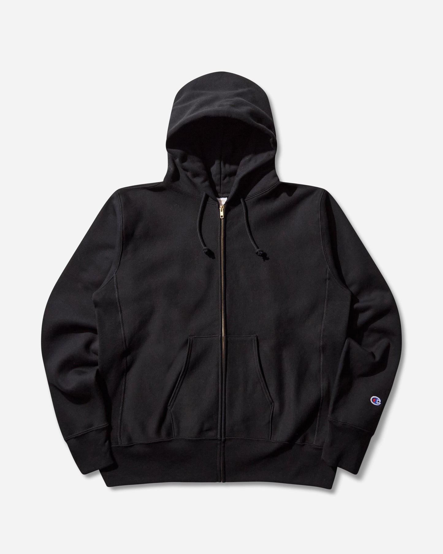 Champion Full Zip Hoodie Sweatshirt Black Sweatshirts Zip-Ups 221583 X090
