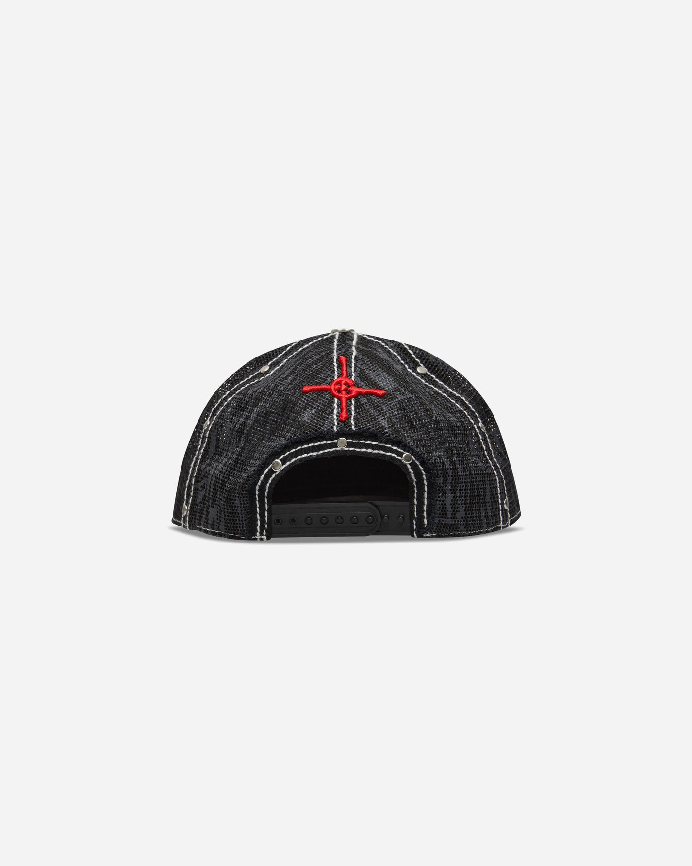 Chito Double Seahorse Patch Mesh Back Black Hats Caps C0226H001 BLACK