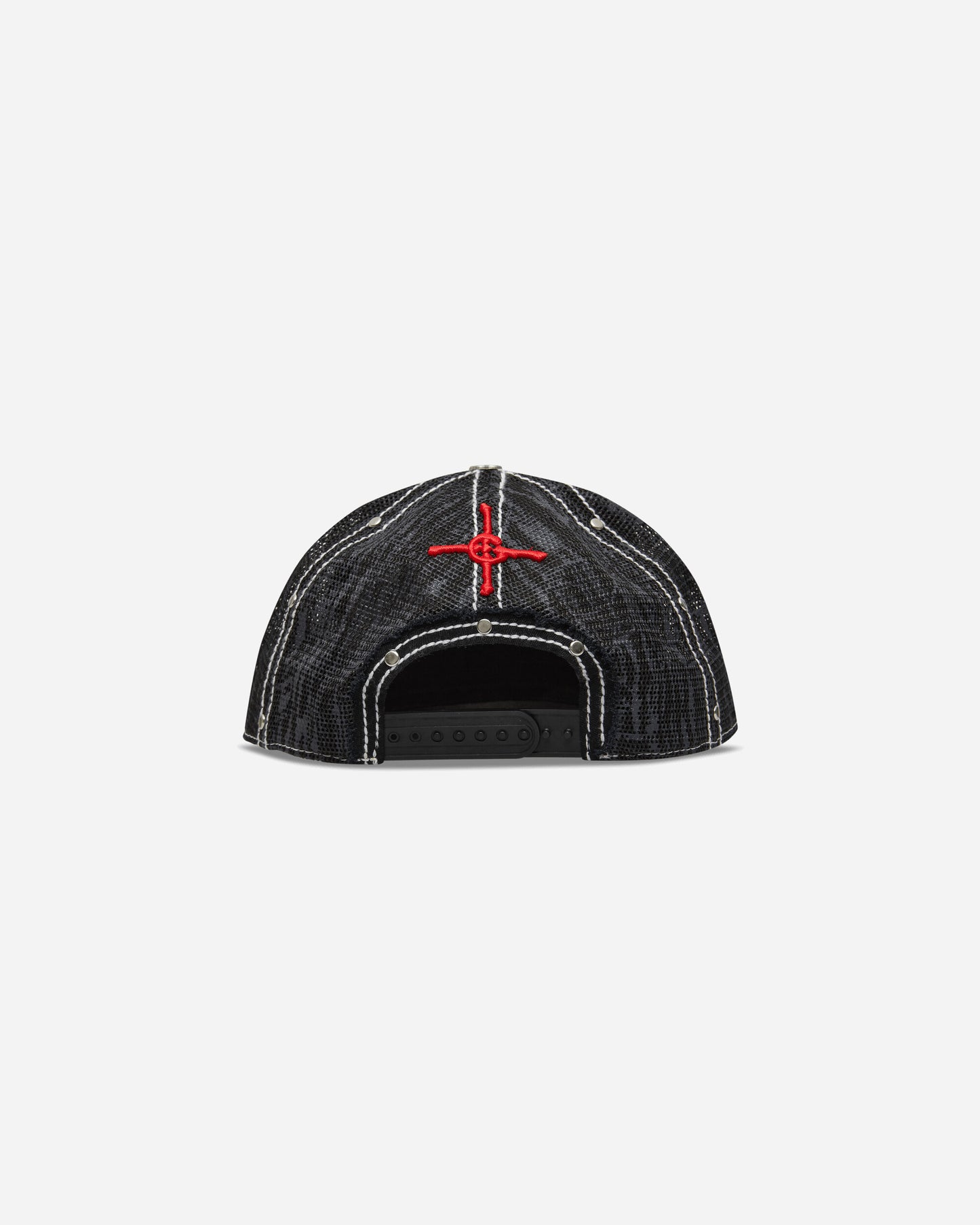Chito Double Seahorse Patch Mesh Back Black Hats Caps C0226H001 BLACK