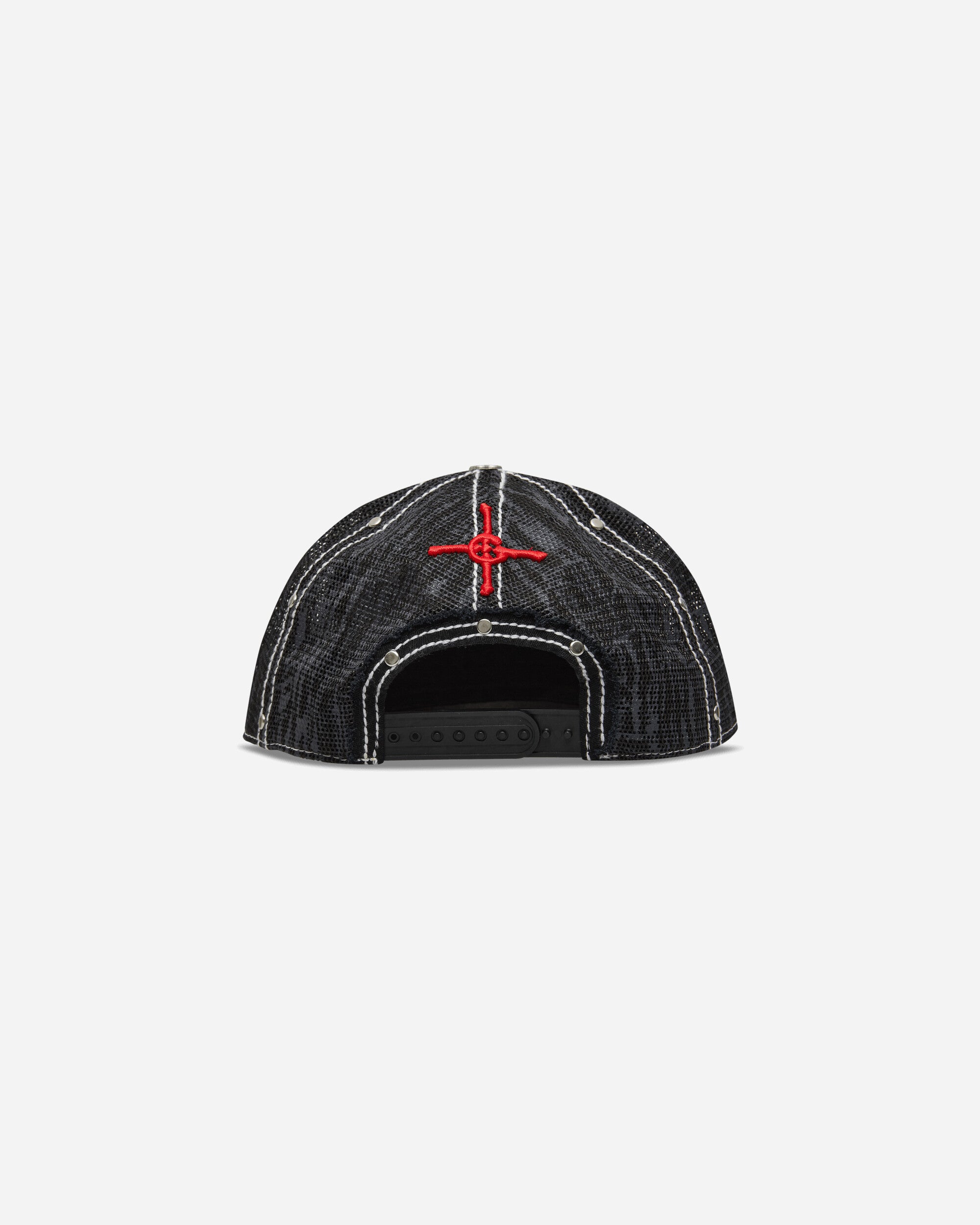 Chito Double Seahorse Patch Mesh Back Black Hats Caps C0226H001 BLACK
