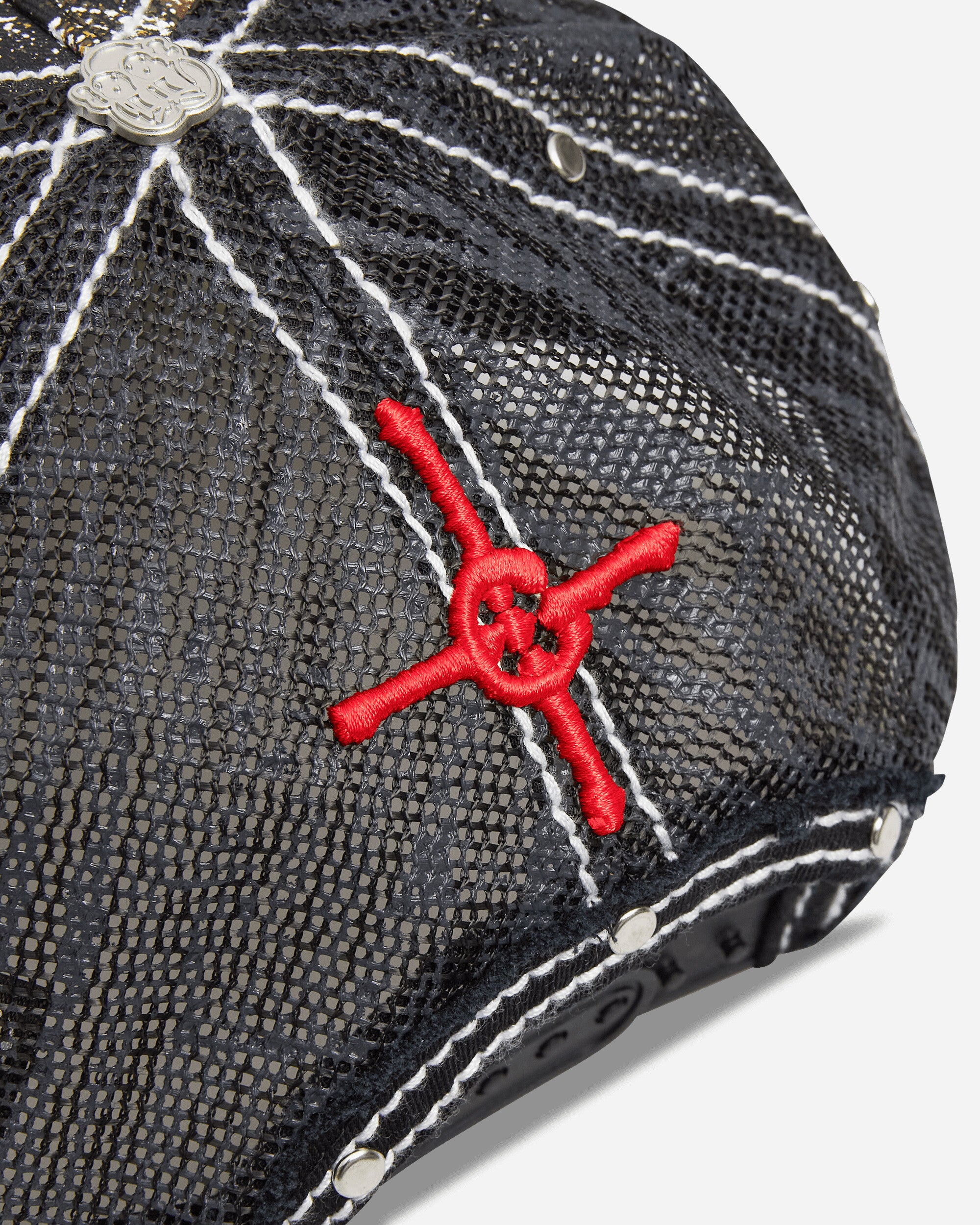 Chito Double Seahorse Patch Mesh Back Black Hats Caps C0226H001 BLACK