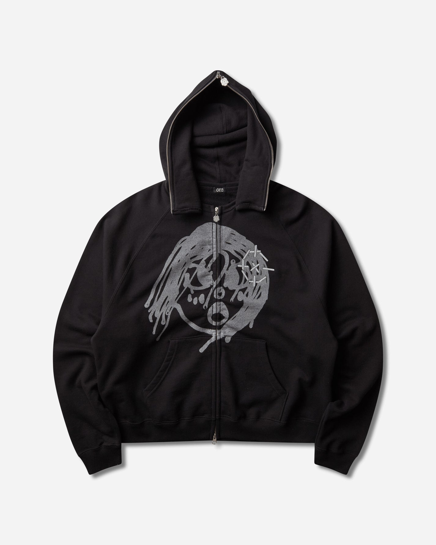 Chito Reflective Finesse Pup Full Zip Afterhood Black Sweatshirts Hoodies C0226K003 BLACK