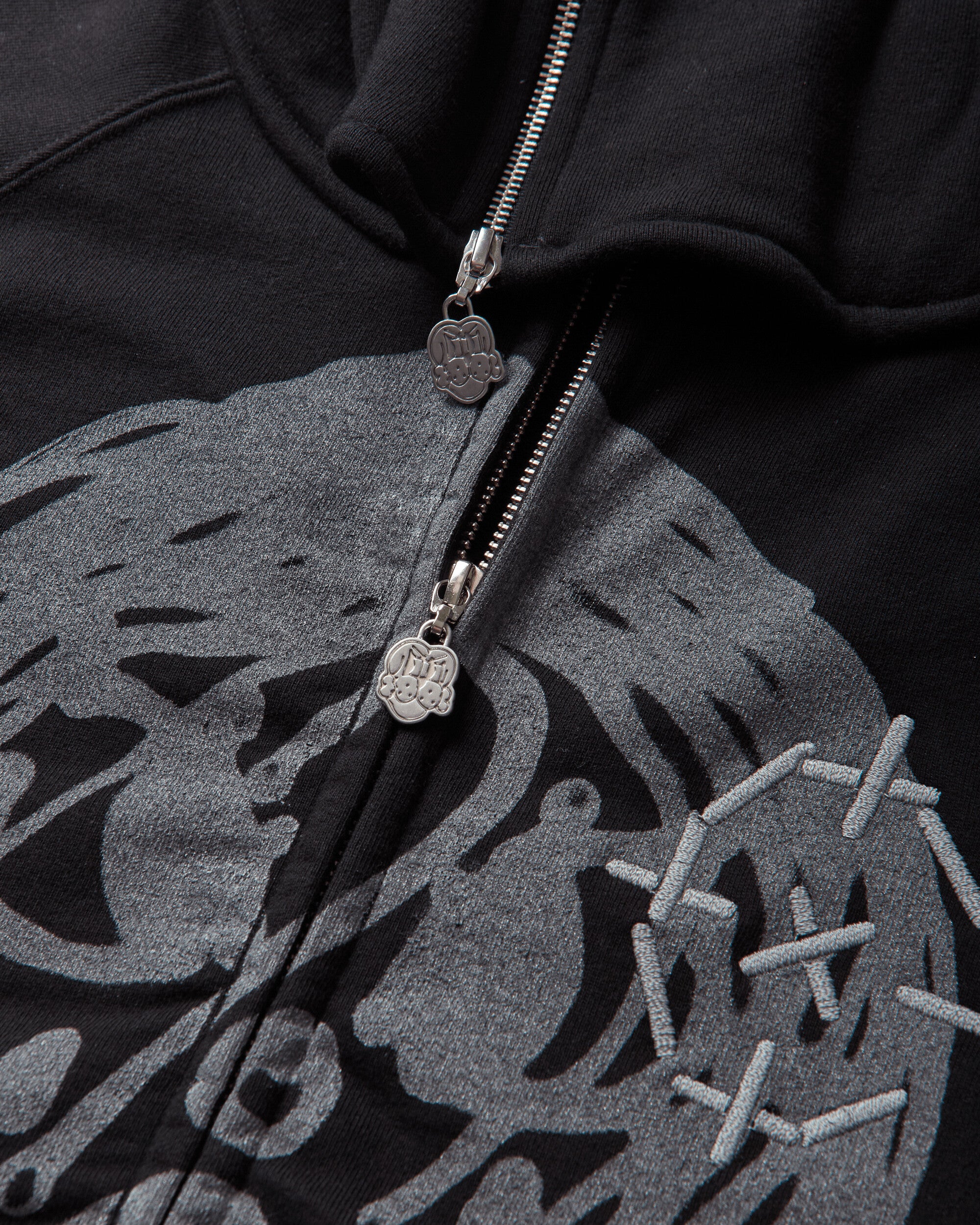 Chito Reflective Finesse Pup Full Zip Afterhood Black Sweatshirts Hoodies C0226K003 BLACK