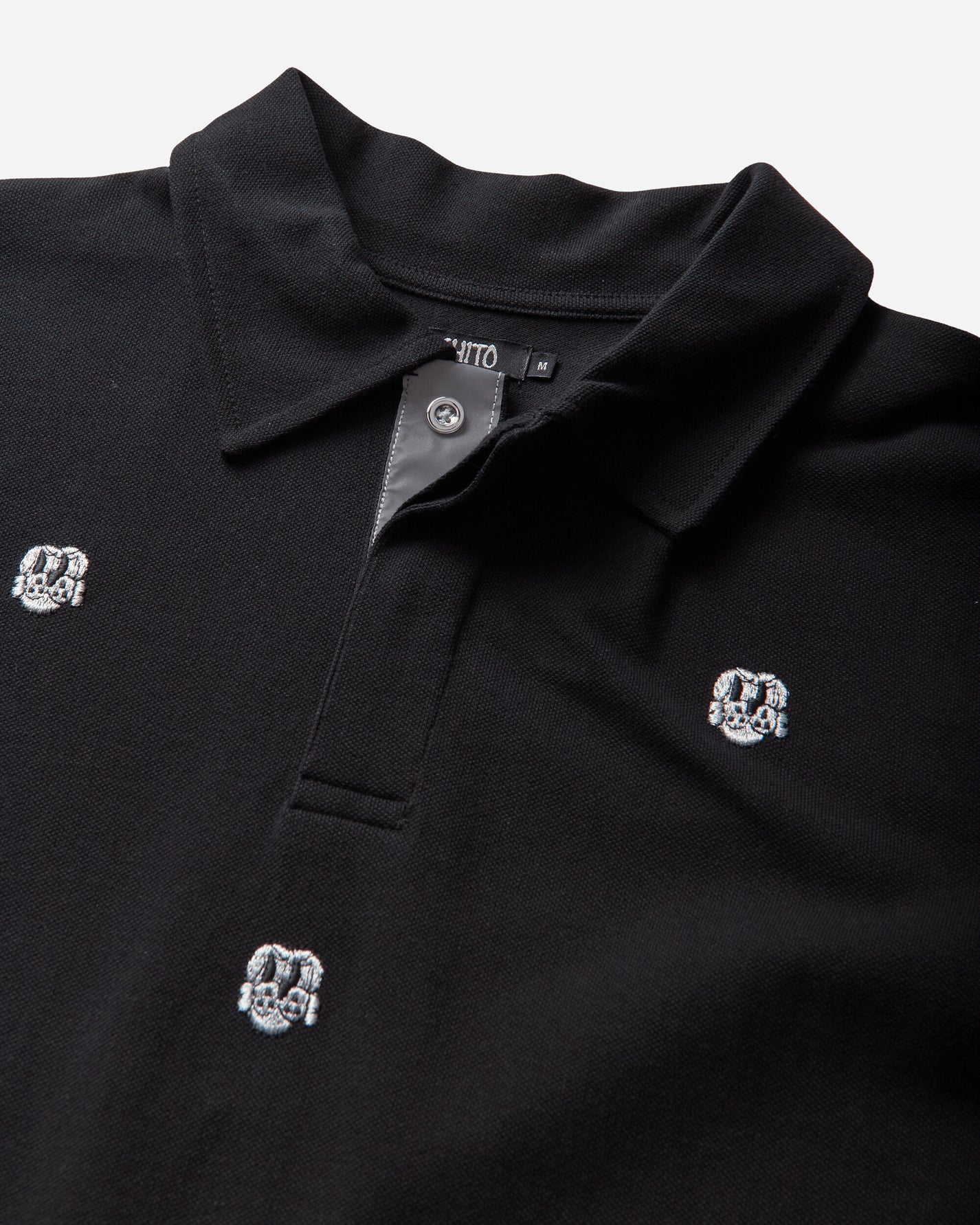 Chito Allover Finesse Embroidered Polo Black T-Shirts Polo C0226T013 BLACK