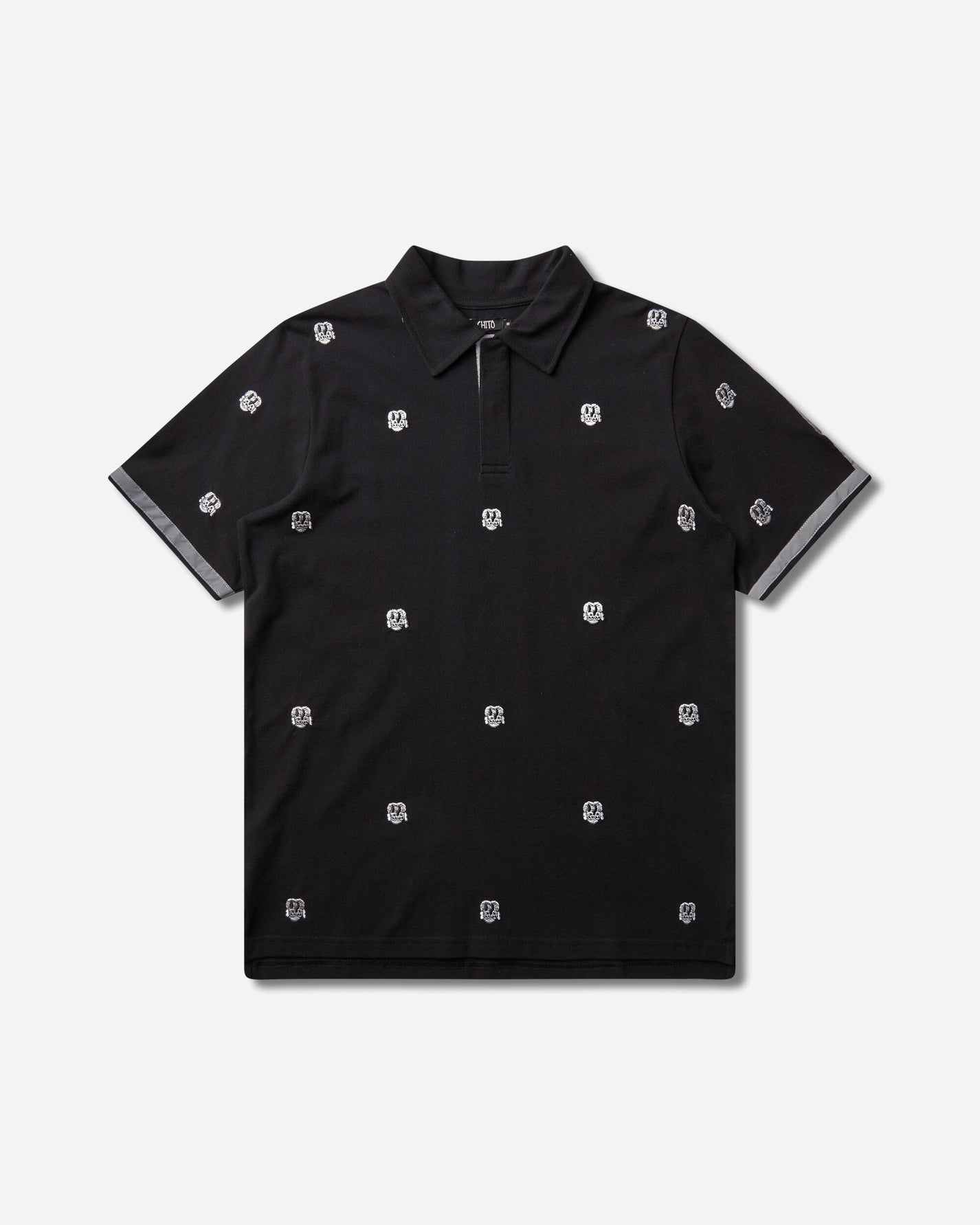 Chito Allover Finesse Embroidered Polo Black T-Shirts Polo C0226T013 BLACK