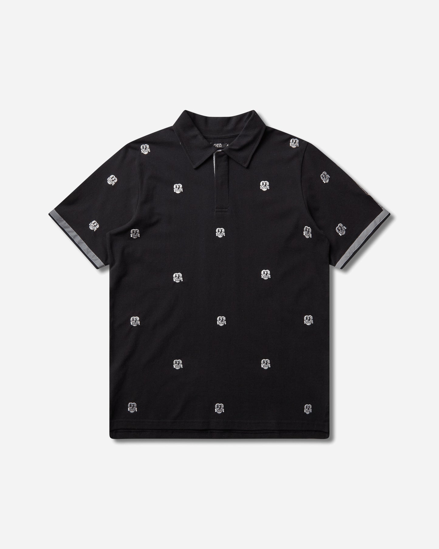 Chito Allover Finesse Embroidered Polo Black T-Shirts Polo C0226T013 BLACK