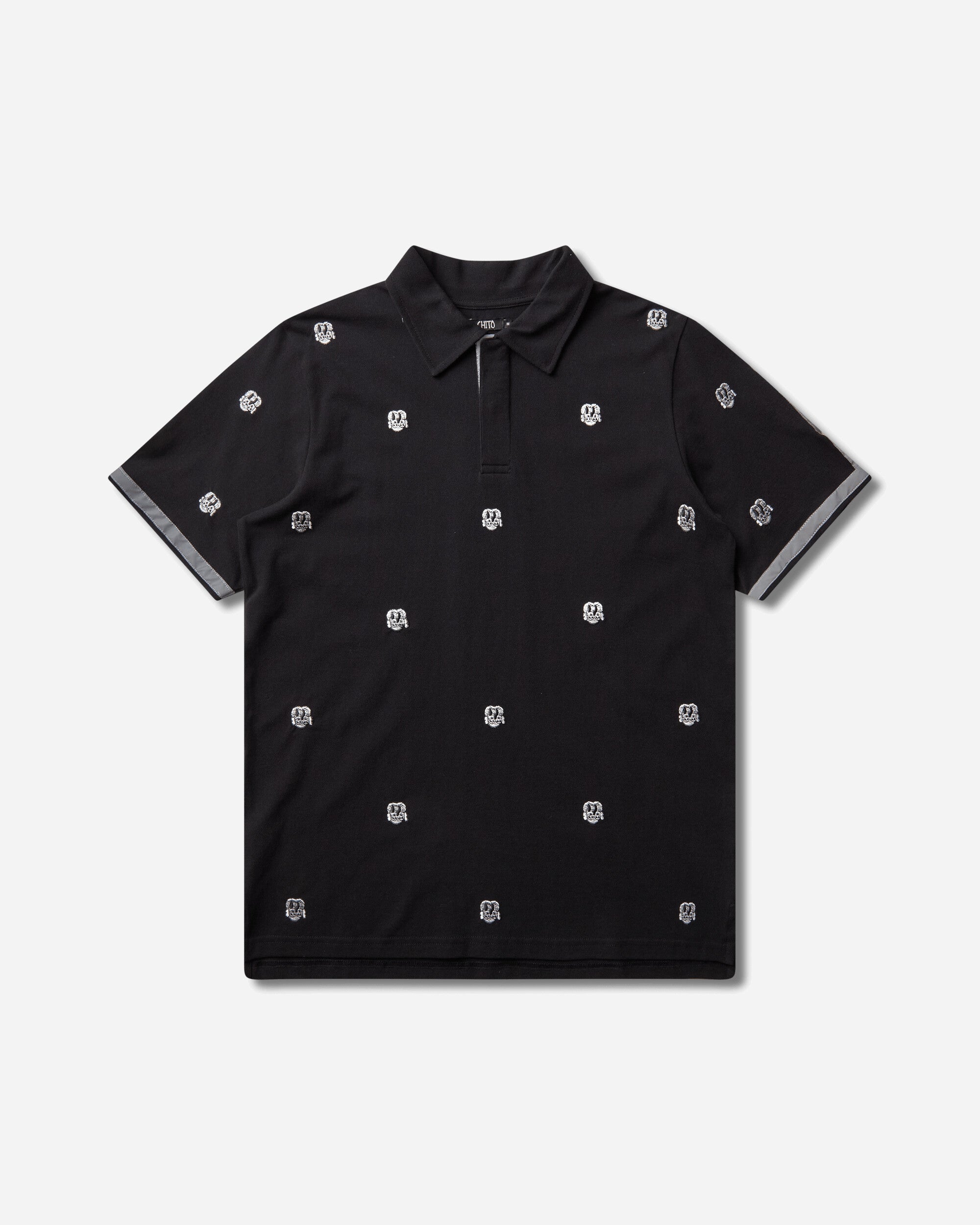 Chito Allover Finesse Embroidered Polo Black T-Shirts Polo C0226T013 BLACK