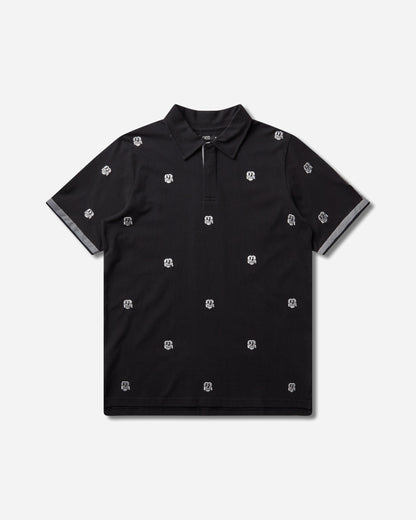 Chito Allover Finesse Embroidered Polo Black T-Shirts Polo C0226T013 BLACK