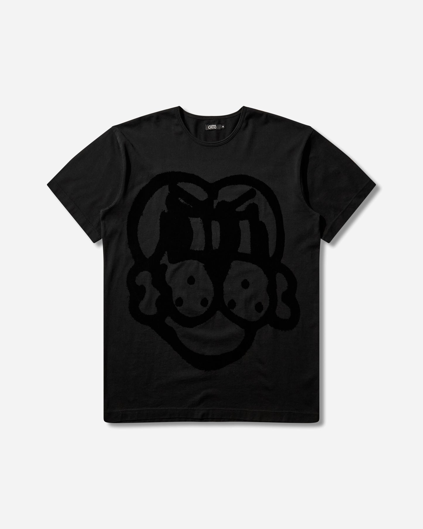 Chito Flocked Pup Ss Tee Black T-Shirts Shortsleeve C0825T011 BLACK