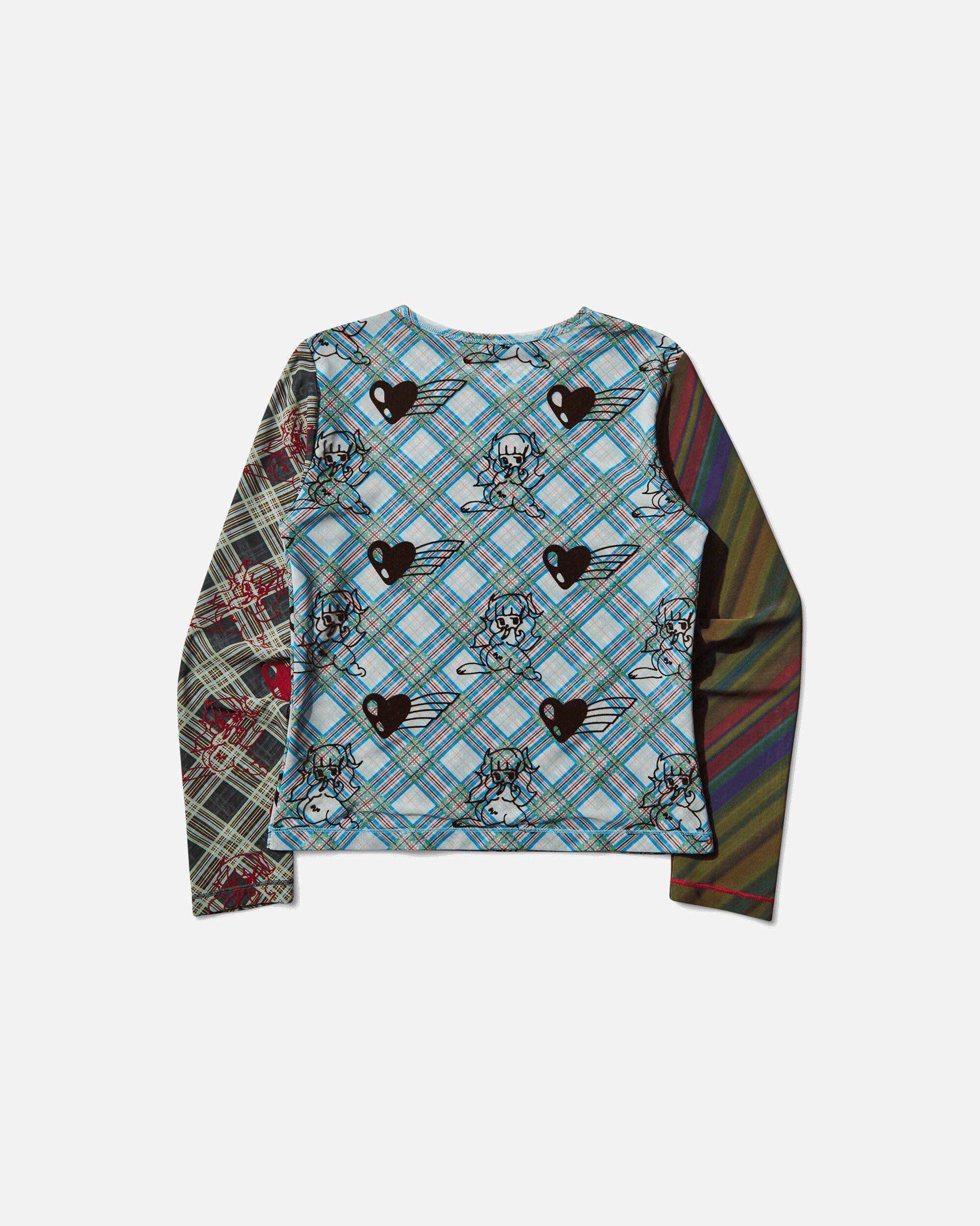 Chopova Lowena Wmns Bun Gal Flocked Mesh Ls Top Multi T-Shirts Longsleeve 2421 MLT