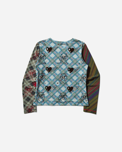 Chopova Lowena Wmns Bun Gal Flocked Mesh Ls Top Multi T-Shirts Longsleeve 2421 MLT