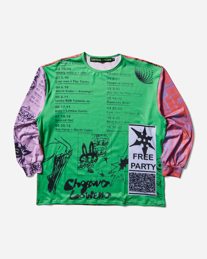 Chopova Lowena Wmns Poster Oversized Jersey Top Multi T-Shirts Longsleeve 2404 MLT