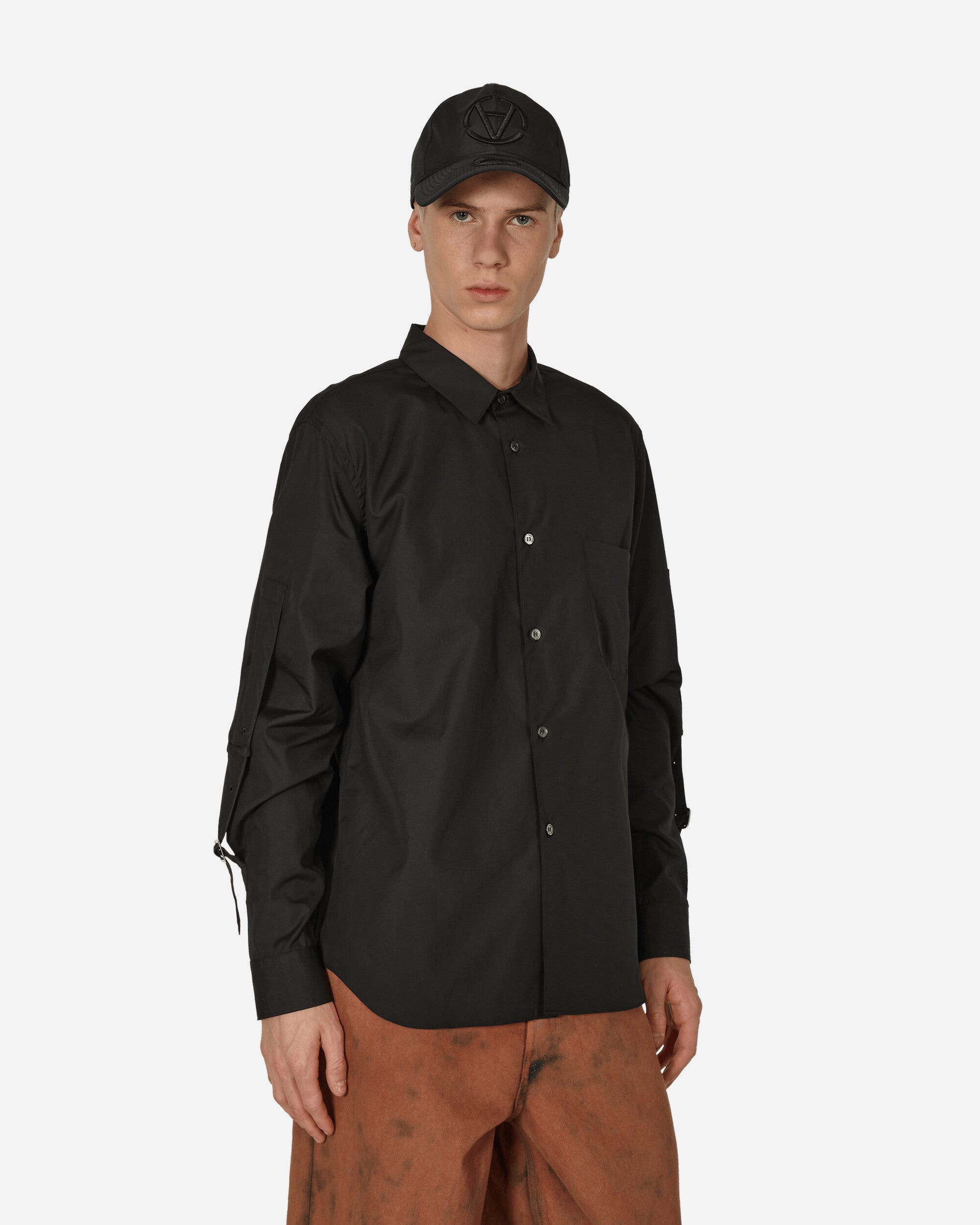 Comme Des Garçons Black Buckle Detail Longsleeve Shirt Black