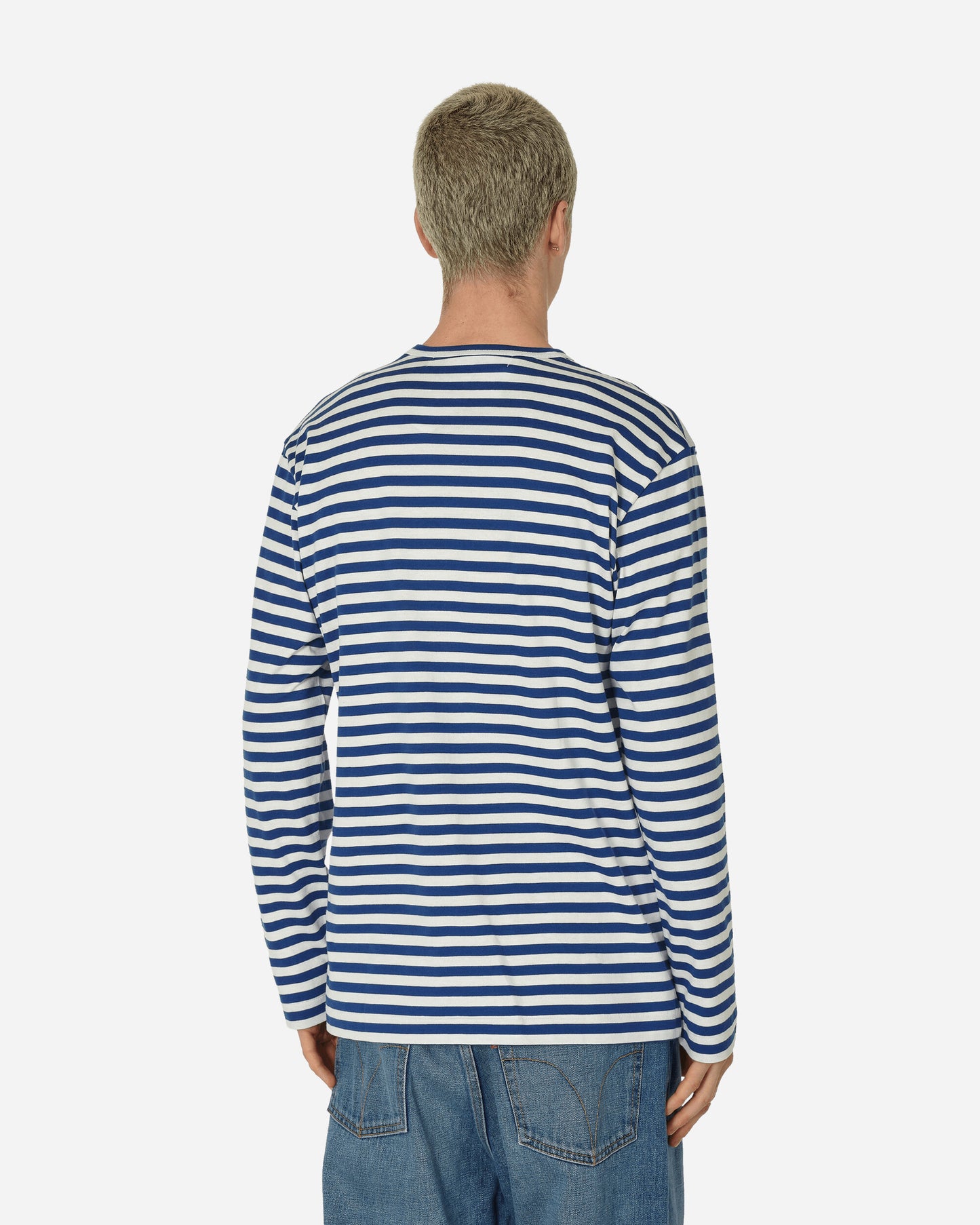 Comme Des Garçons Play Men'S T-Shirt Long Sleeve Navy T-Shirts Longsleeve P1T164  2
