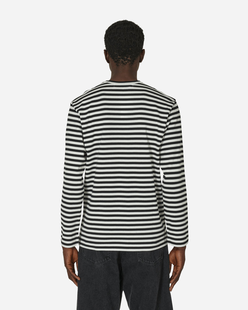 Comme Des Garçons Play Stripe T-Shirt Long Sleeve Knit BLACK T-Shirts Longsleeve P1T164 1