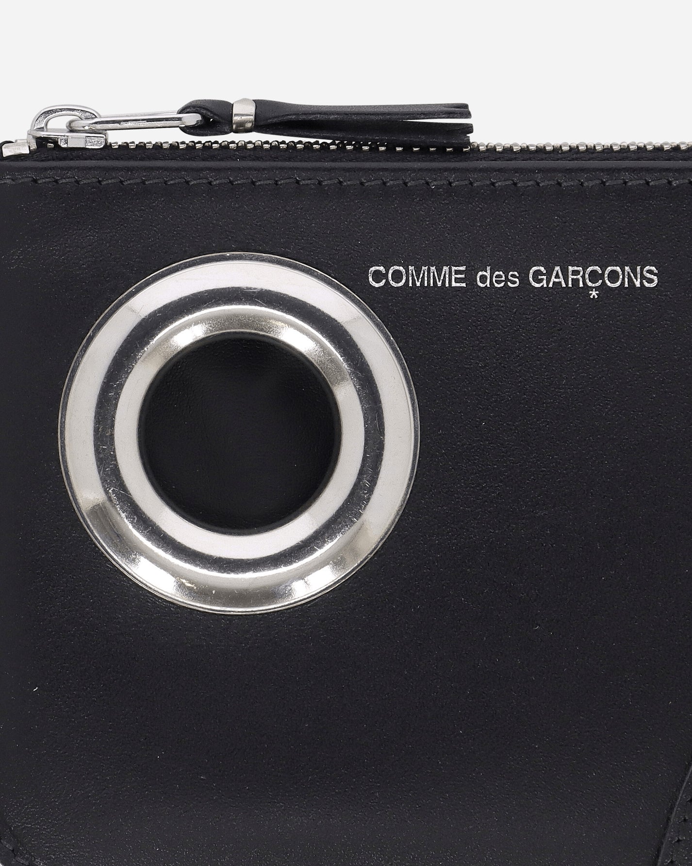Comme Des Garçons Wallet Wallet / Silver Eyelet Black Wallets and Cardholders Wallets SA8100SE 1