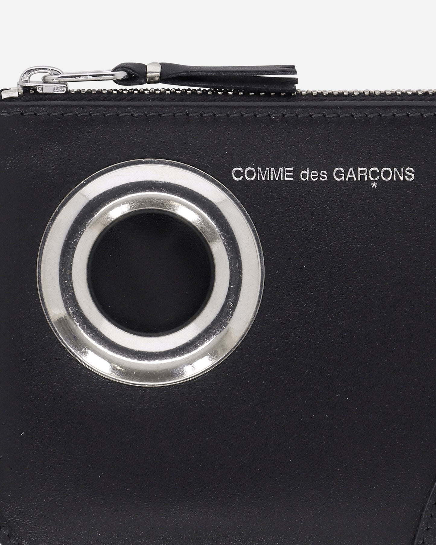 Comme Des Garçons Wallet Wallet / Silver Eyelet Black Wallets and Cardholders Wallets SA8100SE 1