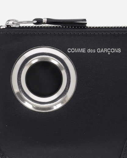 Comme Des Garçons Wallet Wallet / Silver Eyelet Black Wallets and Cardholders Wallets SA8100SE 1