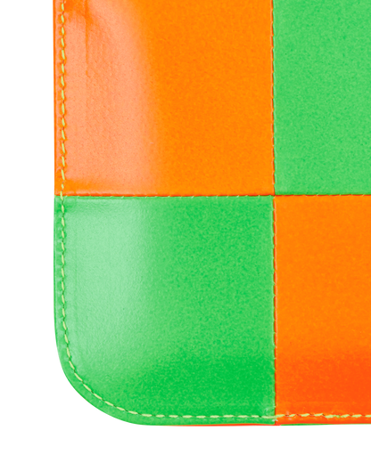 Comme Des Garcons Wallet Fluo Light Orange/ Green Wallets and Cardholders Wallets SA8100FS 1